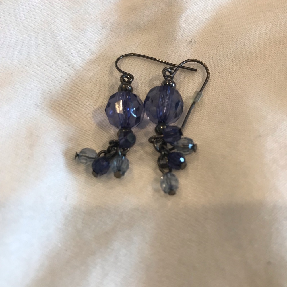 Purple Beaded Earrings